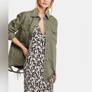 Free People Olive Utility Jacket